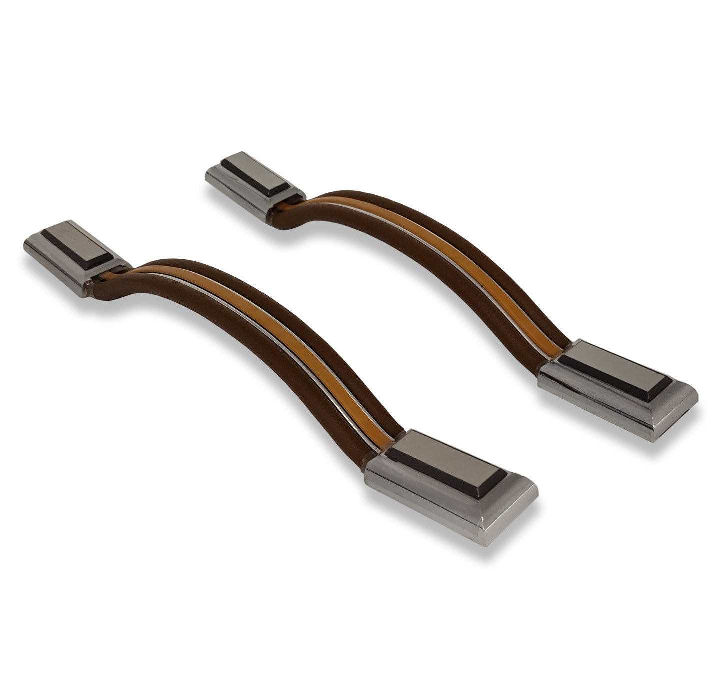 2 Brown Sturdy Grab Handle Vintage Universal RV Motorhome Camper Trailer Boat
