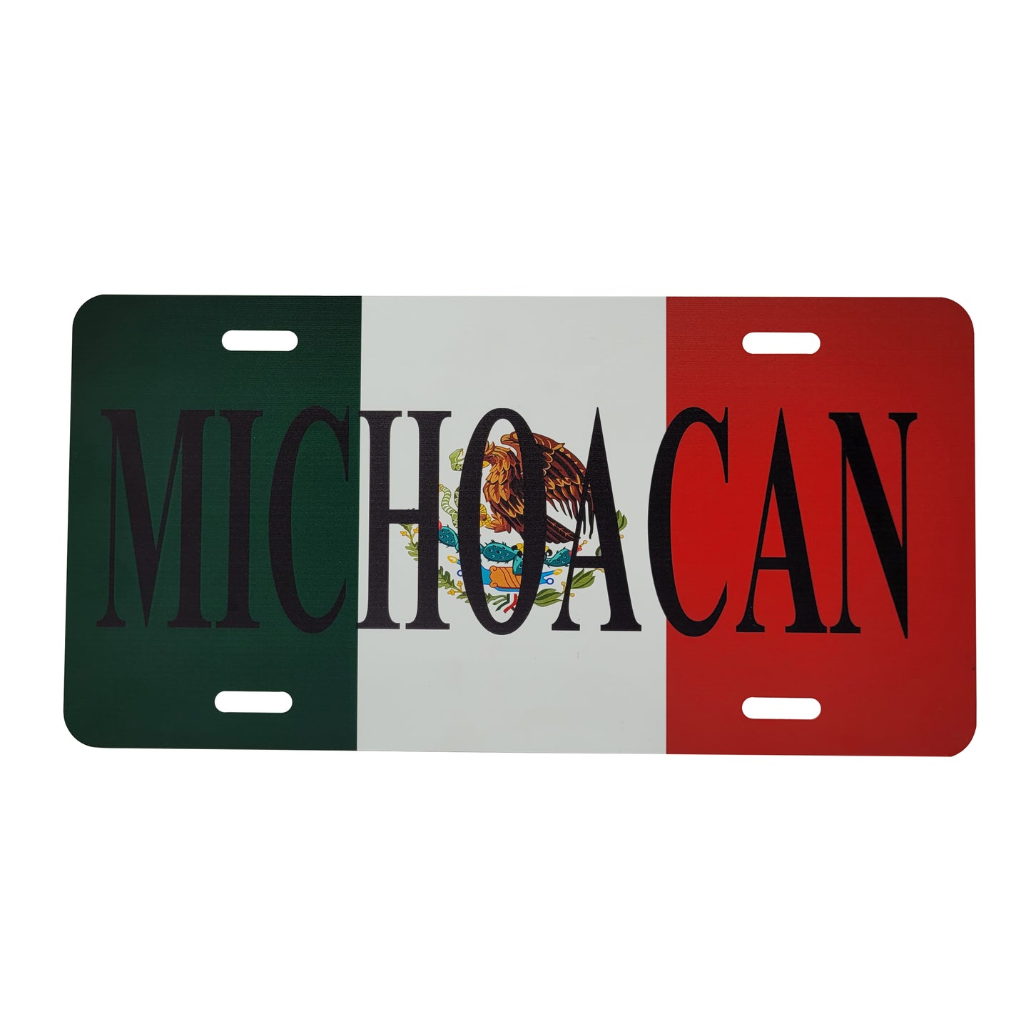 Michoacan Flag Heavy Duty Metal License Plate