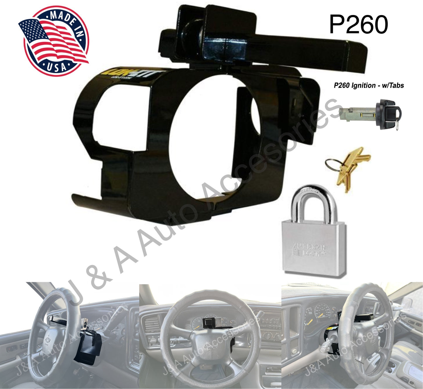 P260 Lok-Itt Steering Column Lock for GM 1994-2013