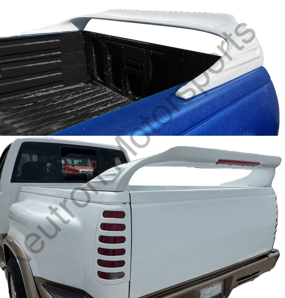 TEXAS TAIL REAR SPOILER FIBERGLASS W/ LED BRAKE LIGHT 90'S OBS 88-98 STEPSIDE 56"