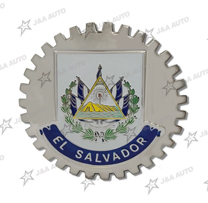 El Salvador Grille Badge for Car Truck Grill Mount Mexican Flag
