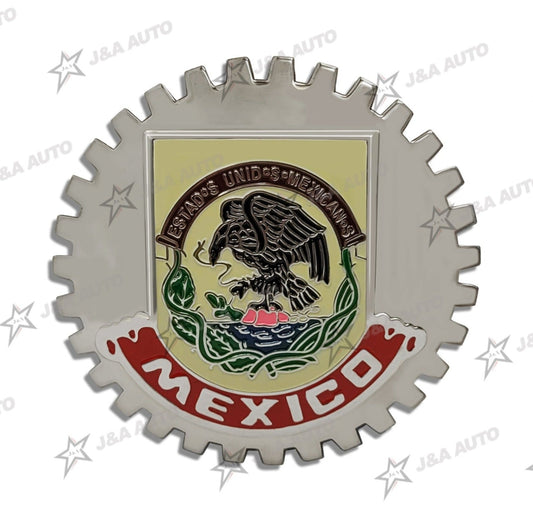 Mexico Grille Badge for Car Truck Grill Mount Mexican Flag