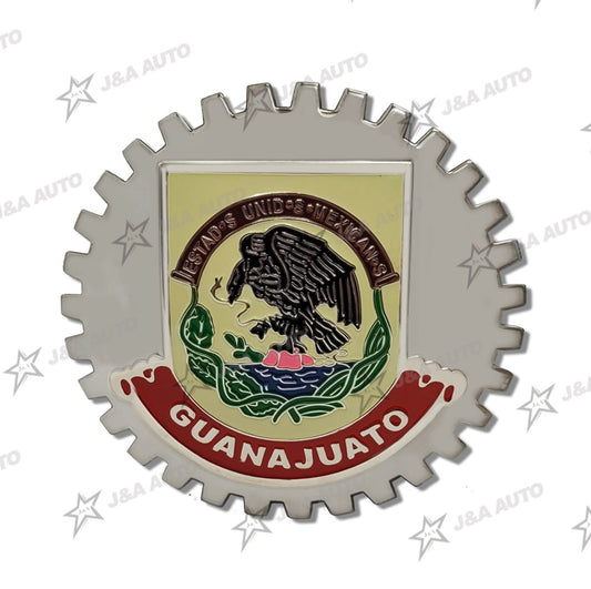 Guanajuato Grille Badge for Car Truck Grill Mount Mexican Flag