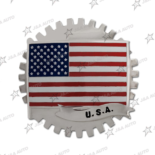 USA Grille Badge for Car Truck Grill Mount USA Flag