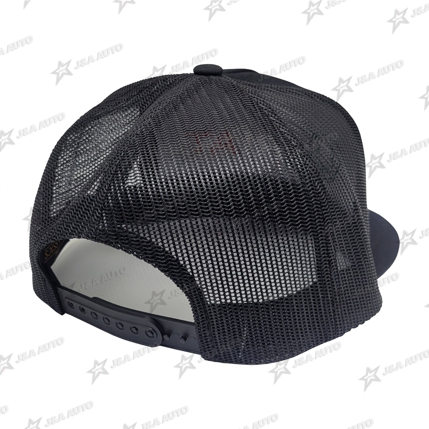 Trokiando Truck Gold/Red Snapback Hat Black Mesh