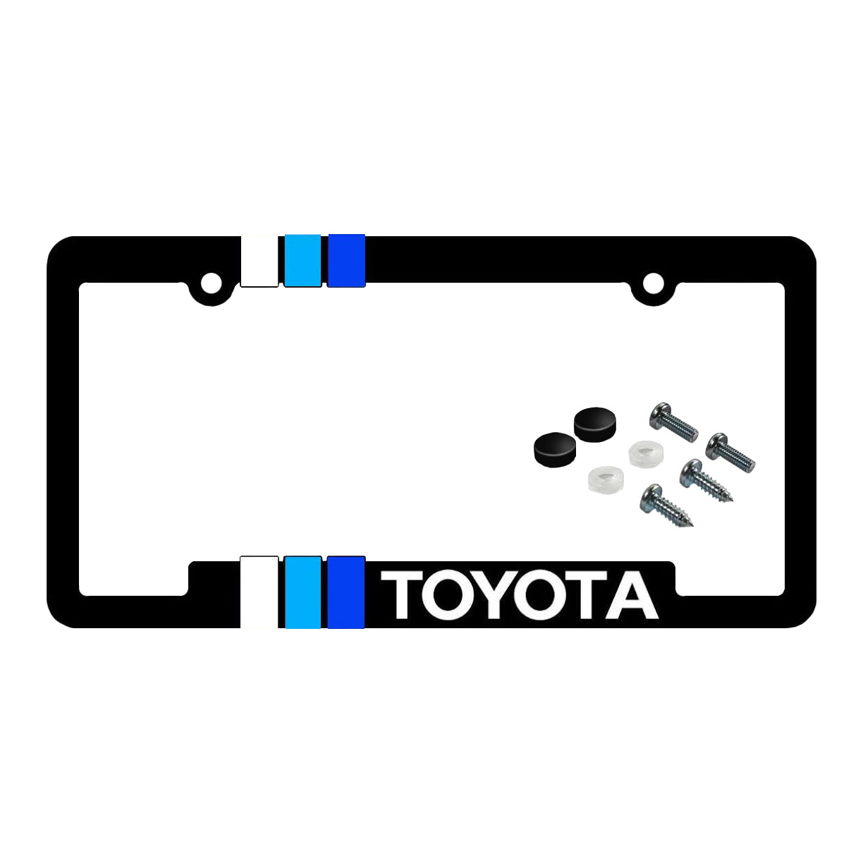 Toyota Heritage Striped License Plate Frame Blue