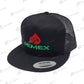 Pemex Mexico Green Letters With Red Logo Snap Back Hat Black Mesh